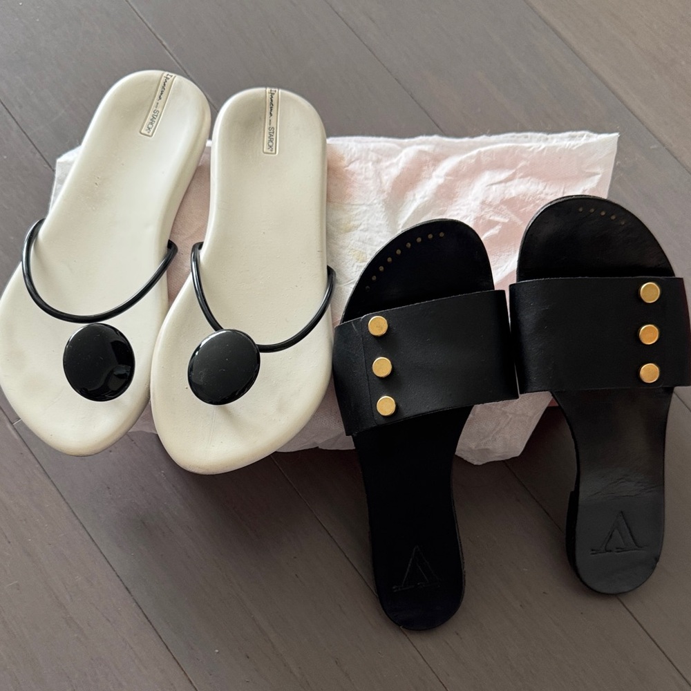 2 Pair Sandal Bundle – Ipanema Starck + Italian Leather Slides